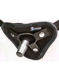 Страпон с 2 насадками и вибрацией UniStrap - 19 и 12 см. - LOVETOY (А-Полимер) - купить с доставкой в Красногорске