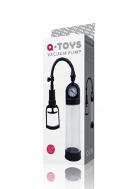 Чёрная вакуумная помпа A-toys с манометром и прозрачной колбой - A-toys - в Красногорске купить с доставкой