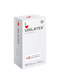 Ультратонкие презервативы Unilatex Ultra Thin - 12 шт. + 3 шт. в подарок - Unilatex - купить с доставкой в Красногорске