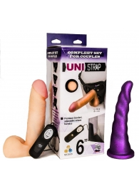 Вибрострапон с двумя насадками UniStrap - 18 и 18 см. - LOVETOY (А-Полимер) - купить с доставкой в Красногорске