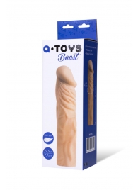 Насадка с ярко выраженной головкой и рельефным стволом - 19 см. - A-toys - в Красногорске купить с доставкой