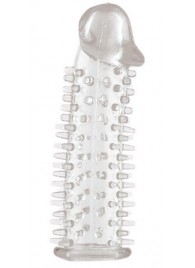 Прозрачная насадка на половой член с закрытой головкой и шипами - 12,5 см. - ToyFa - в Красногорске купить с доставкой