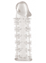 Гелевая прозрачная насадка с шипами - 12 см. - Toyfa Basic - в Красногорске купить с доставкой