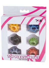 Набор из 6 разноцветных эрекционных колец - Toyfa Basic - в Красногорске купить с доставкой