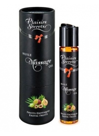 Массажное масло с ароматом экзотических фруктов Huile de Massage Gourmande Fruits Exotiques - 59 мл. - Plaisir Secret - купить с доставкой в Красногорске