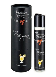 Массажное масло с ароматом пина колады Huile de Massage Gourmande Pina Colada - 59 мл. - Plaisir Secret - купить с доставкой в Красногорске