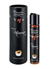 Массажное масло с ароматом крем брюле Huile de Massage Gourmande Creme Brulée - 59 мл. - Plaisir Secret - купить с доставкой в Красногорске