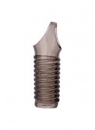 Дымчатая насадка с рёбрышками и подхватом мошонки ToyFa XLover - 12,5 см. - ToyFa - в Красногорске купить с доставкой