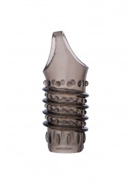 Открытая дымчатая насадка с точками и рёбрами ToyFa XLover - 11,5 см. - ToyFa - в Красногорске купить с доставкой