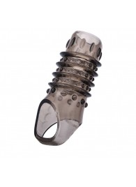 Открытая дымчатая насадка с точками и рёбрами ToyFa XLover - 11,5 см. - ToyFa - в Красногорске купить с доставкой