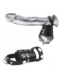 Кольцо на член и мошонку Cock Ring With 2  Ball Stretcher And Optional Weight Ring - BlueLine - в Красногорске купить с доставкой