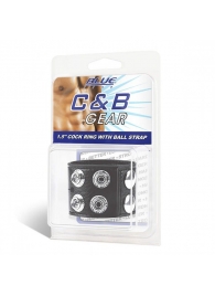Ремень на член и мошонку 1.5  Cock Ring With Ball Strap - BlueLine - купить с доставкой в Красногорске