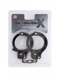 Чёрные наручники из листового металла BONDX METAL CUFFS BLACK - Dream Toys - купить с доставкой в Красногорске