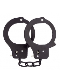 Чёрные наручники из листового металла BONDX METAL CUFFS BLACK - Dream Toys - купить с доставкой в Красногорске