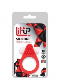 Красное эрекционное кольцо LIT-UP SILICONE STIMU RING 1 RED - Dream Toys - в Красногорске купить с доставкой