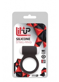 Чёрное эрекционное виброкольцо LIT-UP SILICONE STIMU RING 3 BLACK - Dream Toys - в Красногорске купить с доставкой