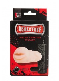 Мастурбатор-ротик с вибрацией REALSTUFF VIBRATING MASTURBATOR MOUTH - Dream Toys - в Красногорске купить с доставкой