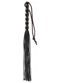 Чёрная мини-плеть из резины Rubber Mini Whip - 22 см. - Blush Novelties - купить с доставкой в Красногорске