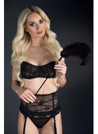 Стек с большим чёрным пером Large Feather Tickler - 65 см. - Blush Novelties - купить с доставкой в Красногорске