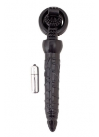 Черная вибронасадка с анальным стимулятором - ToyFa - в Красногорске купить с доставкой