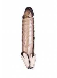 Дымчатая фаллическая насадка с подхватом и закрытой головкой - 16,2 см. - ToyFa - в Красногорске купить с доставкой