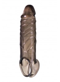 Дымчатая фаллическая насадка с подхватом и закрытой головкой - 16,2 см. - ToyFa - в Красногорске купить с доставкой