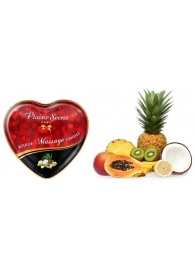 Массажная свеча с ароматом экзотических фруктов Bougie Massage Candle - 35 мл. - Plaisir Secret - купить с доставкой в Красногорске