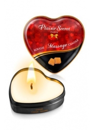 Массажная свеча с ароматом карамели Bougie Massage Candle - 35 мл. - Plaisir Secret - купить с доставкой в Красногорске