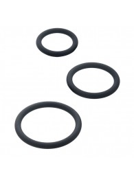 Набор из 3 чёрных эрекционных колец - ToyFa - в Красногорске купить с доставкой