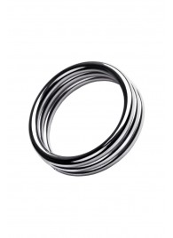 Металлическое эрекционное кольцо с рёбрышками размера L - ToyFa - в Красногорске купить с доставкой