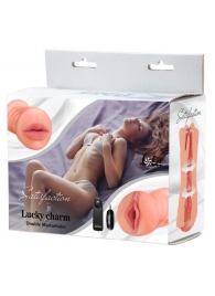Двусторонний мастурбатор с вибропулей Satisfaction Lucky charm - Lola Games - в Красногорске купить с доставкой