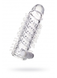 Насадка на пенис TOYFA A-Toys с вибропулей и шипами - 13,4 см. - A-toys - в Красногорске купить с доставкой