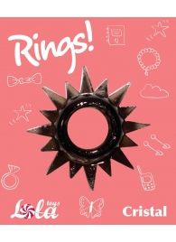 Чёрное эрекционное кольцо Rings Cristal - Lola Games - в Красногорске купить с доставкой