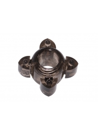 Чёрное эрекционное кольцо Rings Screw - Lola Games - в Красногорске купить с доставкой