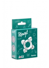 Прозрачное эрекционное кольцо Rings Screw - Lola Games - в Красногорске купить с доставкой