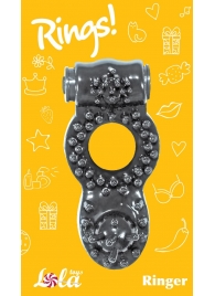 Чёрное эрекционное кольцо Rings Ringer - Lola Games - в Красногорске купить с доставкой