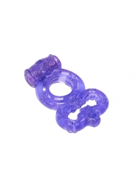 Фиолетовое эрекционное кольцо Rings Treadle с подхватом - Lola Games - в Красногорске купить с доставкой