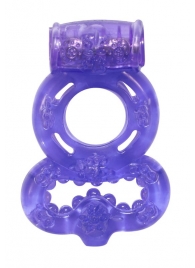 Фиолетовое эрекционное кольцо Rings Treadle с подхватом - Lola Games - в Красногорске купить с доставкой