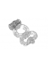 Прозрачное эрекционное кольцо Rings Treadle с подхватом - Lola Games - в Красногорске купить с доставкой