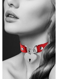 Красный чокер с замком в форме сердца - Bijoux Pour Toi - купить с доставкой в Красногорске