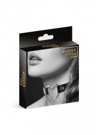 Чёрный чокер с кольцом в форме сердца - Bijoux Pour Toi - купить с доставкой в Красногорске