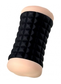 Двухсторонний мастурбатор JOS JANICE в черном цилиндре - JOS - в Красногорске купить с доставкой