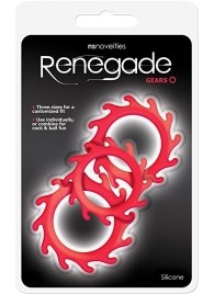 Набор из 3 красных эрекционных колец Renegade Gears - NS Novelties - в Красногорске купить с доставкой