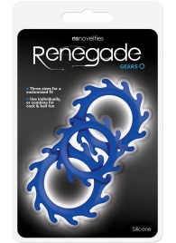 Набор из 3 синих эрекционных колец Renegade Gears - NS Novelties - в Красногорске купить с доставкой