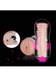 Мастурбатор-вагина Sex In A Can Vibra Vagina Tunnel - Lovetoy - в Красногорске купить с доставкой