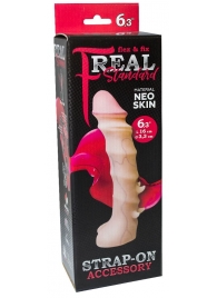 Насадка REAL Standard со спиралевидным узором - 19 см. - LOVETOY (А-Полимер) - купить с доставкой в Красногорске