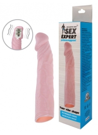 Телесная насадка с вибрацией Sex Expert - 18 см. - Sex Expert - в Красногорске купить с доставкой