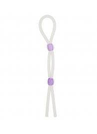 Прозрачное эрекционное кольцо-лассо SILICONE LASSO COCK RING DUAL BEADS - NMC - в Красногорске купить с доставкой