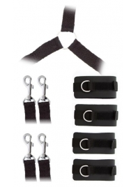 Комплект наручников и поножей LUXURIOUS BED RESTRAINT CUFF SET - Blush Novelties - купить с доставкой в Красногорске