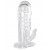Прозрачная гелевая насадка с клиторальным отростком - 13 см. - Toyfa Basic - в Красногорске купить с доставкой